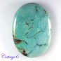 Certified  59.99Cts. NATURAL GREEN TIBET TURQUOISE OVAL CABOCHON GEMSTONE C6-2101