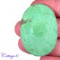 Certified 59.99Cts. NATURAL GREEN TIBET TURQUOISE OVAL CABOCHON GEMSTONE C6-2101