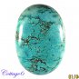 Certified AA!! 141.61Cts. NATURAL GREEN TIBET TURQUOISE OVAL CABOCHON GEMSTONE C6-2108