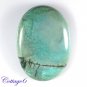Certified 42.61Cts.100% NATURAL GREEN TIBET TURQUOISE OVAL CABOCHON ROYAL GEMSTONE C6-2107