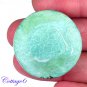 Certified  69.35Cts. NATURAL GREEN TIBET TURQUOISE ROUND CABOCHON GEMSTONE C6-2121