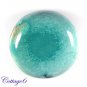Certified  69.35Cts. NATURAL GREEN TIBET TURQUOISE ROUND CABOCHON GEMSTONE C6-2121