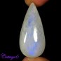 Certified 56.80Cts. NATURAL RAINBOW MOONSTONE PEAR CABOCHON GEMSTONE C6-2293