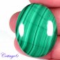 Certified  55.19Cts. NATURAL GREEN MALACHITE OVAL SHAPE CABOCHON GEMSTONE C6-2271