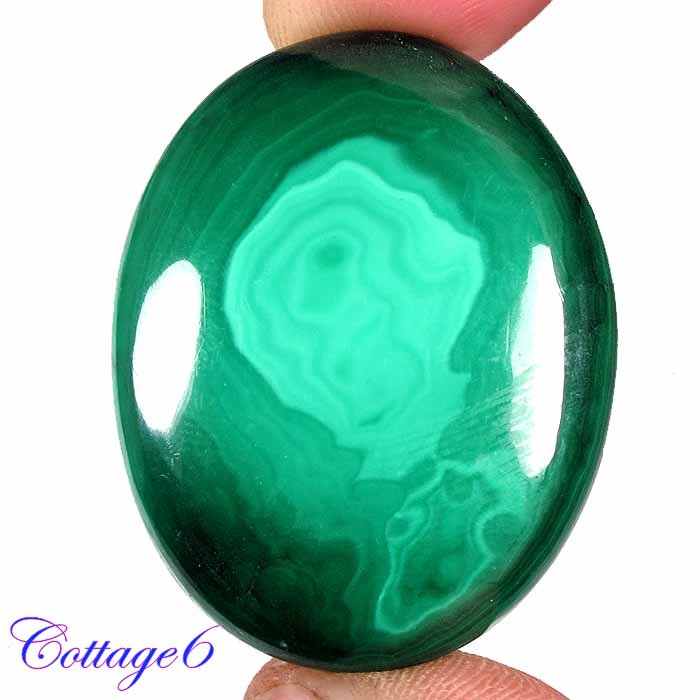 Certified  105.05Cts. NATURAL GREEN MALACHITE OVAL CABOCHON GEMSTONE C6-2284