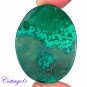 Certified  105.05Cts. NATURAL GREEN MALACHITE OVAL CABOCHON GEMSTONE C6-2284