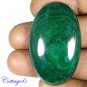 Certified 86.07Cts. NATURAL GREEN MALACHITE CABOCHON GEMSTONE C6-165