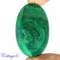 Certified 86.07Cts. NATURAL GREEN MALACHITE CABOCHON GEMSTONE C6-165