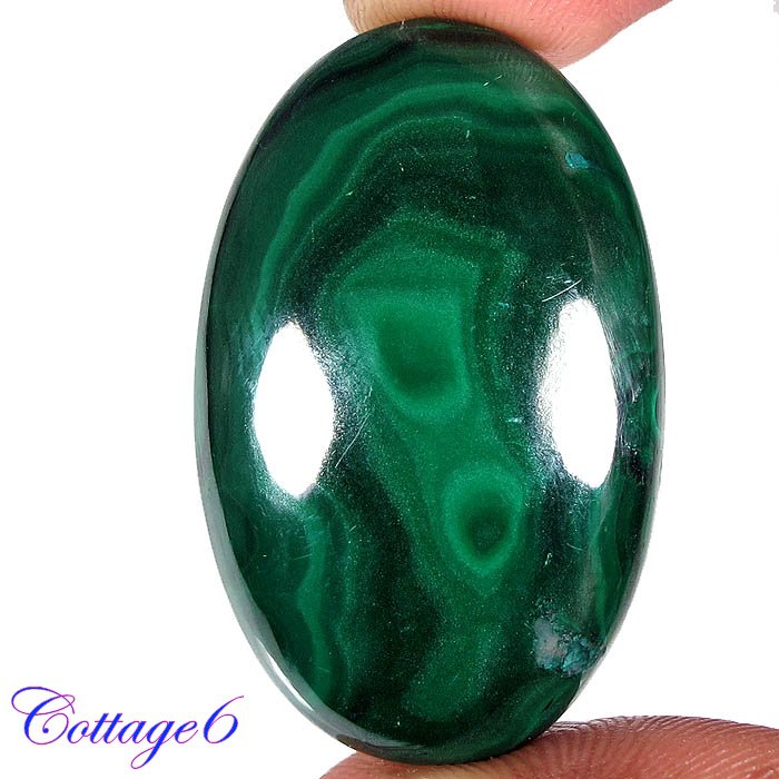 Certified 87.88Cts. NATURAL GREEN MALACHITE CABOCHON GEMSTONE C6 169