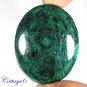 Certified 122.55Cts. NATURAL GREEN MALACHITE CABOCHON GEMSTONE C6 171