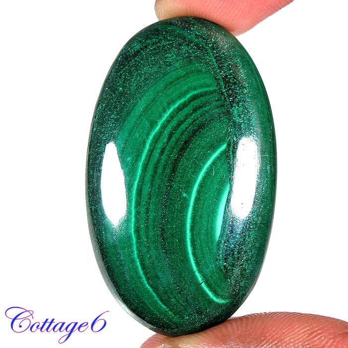 Certified 95.81Cts. NATURAL GREEN MALACHITE CABOCHON GEMSTONE C6 131