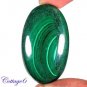 Certified 95.81Cts. NATURAL GREEN MALACHITE CABOCHON GEMSTONE C6 131
