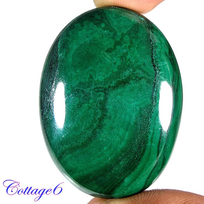 Certified 131.36Cts. NATURAL GREEN MALACHITE CABOCHON GEMSTONE C6 180