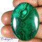 Certified 70.02Cts. NATURAL GREEN MALACHITE CABOCHON GEMSTONE C6 125