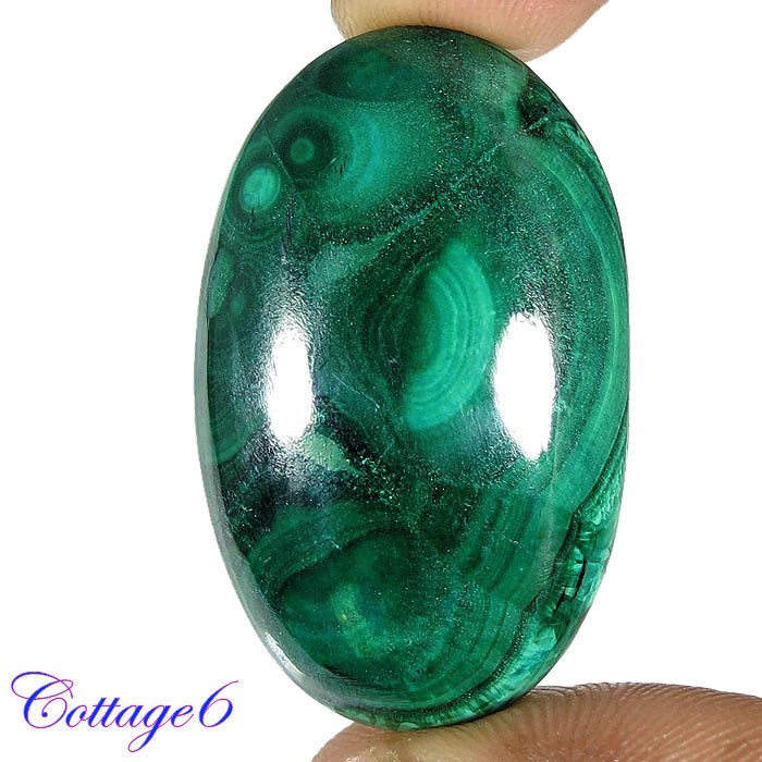 Certified 69.72Cts. NATURAL GREEN MALACHITE CABOCHON GEMSTONE C6 174