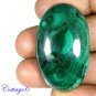 Certified 69.72Cts. NATURAL GREEN MALACHITE CABOCHON GEMSTONE C6 174