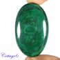 Certified 97.34Cts. NATURAL GREEN MALACHITE CABOCHON GEMSTONE C6 183