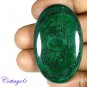 Certified 97.34Cts. NATURAL GREEN MALACHITE CABOCHON GEMSTONE C6 183
