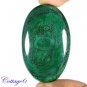 Certified 97.34Cts. NATURAL GREEN MALACHITE CABOCHON GEMSTONE C6 183