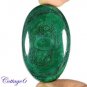 Certified 97.34Cts. NATURAL GREEN MALACHITE CABOCHON GEMSTONE C6 183