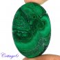 Certified 91.75Cts. NATURAL GREEN MALACHITE CABOCHON GEMSTONE C6 152