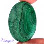 Certified 88.15Cts. NATURAL GREEN MALACHITE CABOCHON GEMSTONE C6 137
