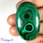 Certified 130.33Cts. NATURAL GREEN MALACHITE CABOCHON GEMSTONE C6 196