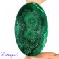 Certified 130.33Cts. NATURAL GREEN MALACHITE CABOCHON GEMSTONE C6 196