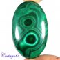 Certified 130.33Cts. NATURAL GREEN MALACHITE CABOCHON GEMSTONE C6 196