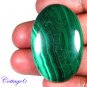 Certified 73.16Cts. NATURAL GREEN MALACHITE CABOCHON GEMSTONE C6 160