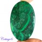 Certified 148.00Cts. NATURAL GREEN MALACHITE CABOCHON GEMSTONE C6 182