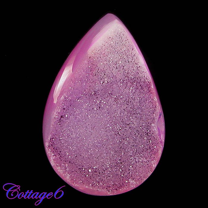 Certified 50.33Cts. ONYX DRUZY AGATE GEODE CABOCHON GEMSTONE C6-788