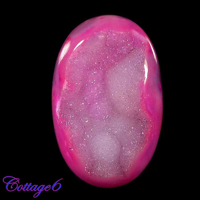 Certified 88.05Cts. ONYX DRUZY AGATE GEODE CABOCHON GEMSTONE C6-708