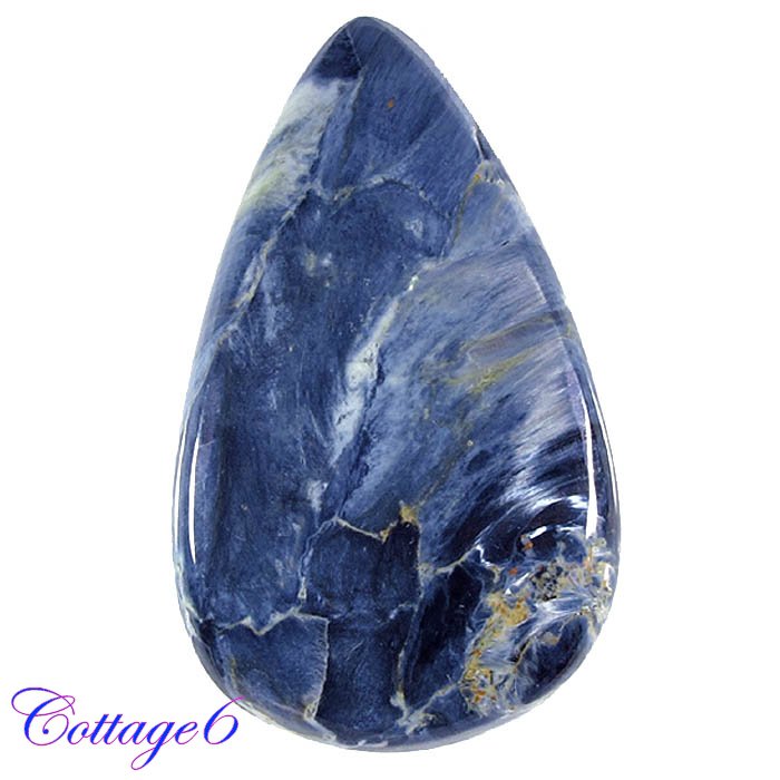 AMEZING !! 24.85Cts. NATURAL PIETERSITE FLASHY PEAR CABOCHON GEMSTONE C6-2494