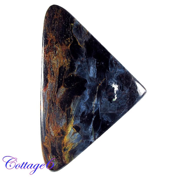 Certified  54.55Cts. NATURAL PIETERSITE FLASHY FANCY SHAPE CABOCHON GEMSTONE C6-2493