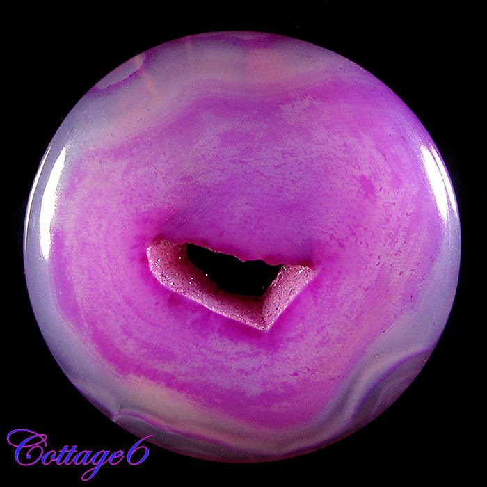Certified  129.35Cts. ONYX  DRUZY AGATE GEODE CABOCHON GEMSTONE C6-402