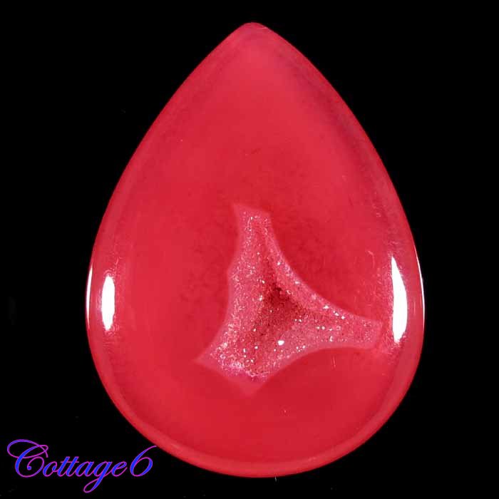 Certified 75.64Cts. ONYX  DRUZY AGATE GEODE CABOCHON GEMSTONE C6-601