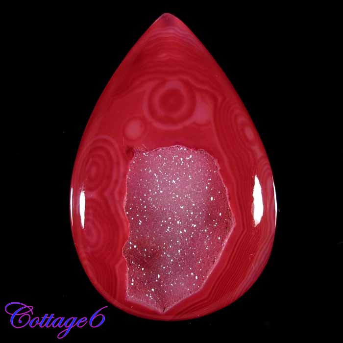 Certified 67.38Cts. ONYX  DRUZY AGATE GEODE CABOCHON GEMSTONE C6-585