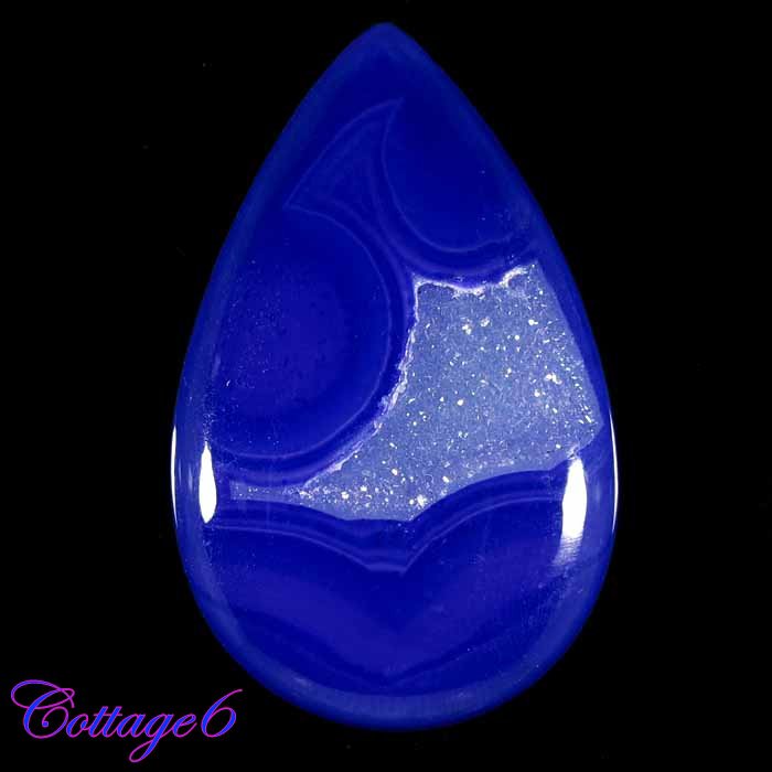 Certified 63.76Cts. ONYX  DRUZY AGATE GEODE CABOCHON GEMSTONE C6-567