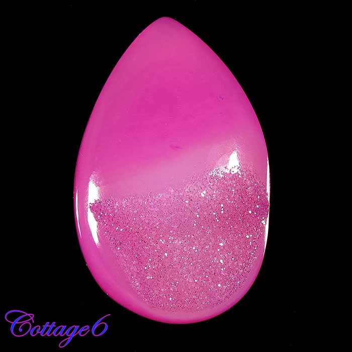 Certified 53.71Cts. ONYX  DRUZY AGATE GEODE CABOCHON GEMSTONE C6-609