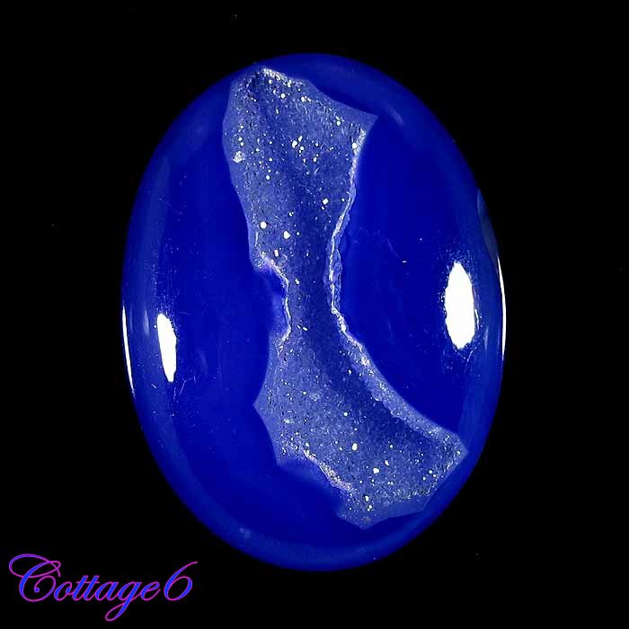 Certified 65.44Cts. ONYX  DRUZY AGATE GEODE CABOCHON GEMSTONE C6-572
