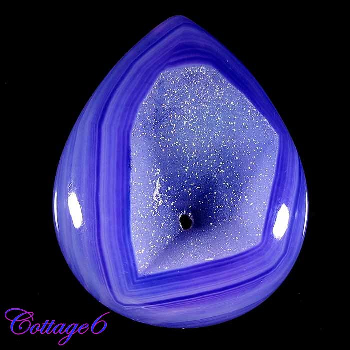 Certified 59.00Cts. ONYX  DRUZY AGATE GEODE CABOCHON GEMSTONE C6-566
