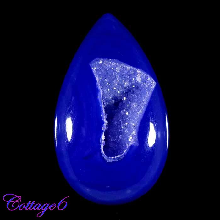 Certified 80.92Cts. ONYX  DRUZY AGATE GEODE CABOCHON GEMSTONE C6-606
