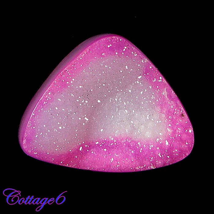 Certified 30.29Cts. CRYSTAL DRUZY AGATE GEODE CABOCHON GEMSTONE C6-828