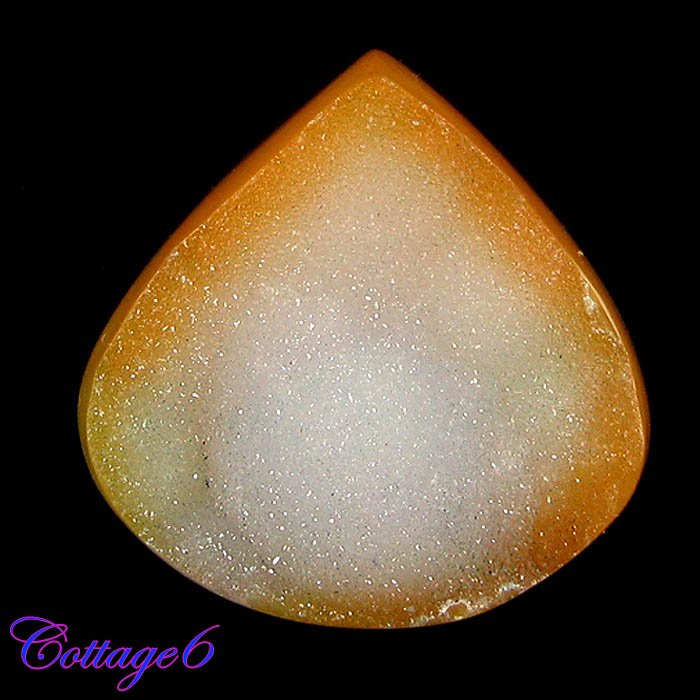 Certified 62.69Cts. CRYSTAL DRUZY AGATE GEODE CABOCHON GEMSTONE C6-829
