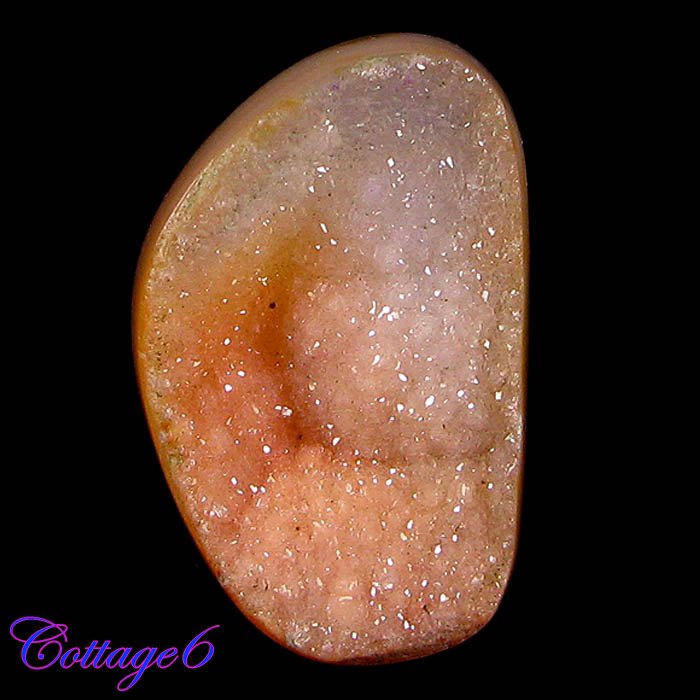 Certified 25.93Cts. CRYSTAL DRUZY AGATE GEODE CABOCHON GEMSTONE C6-800