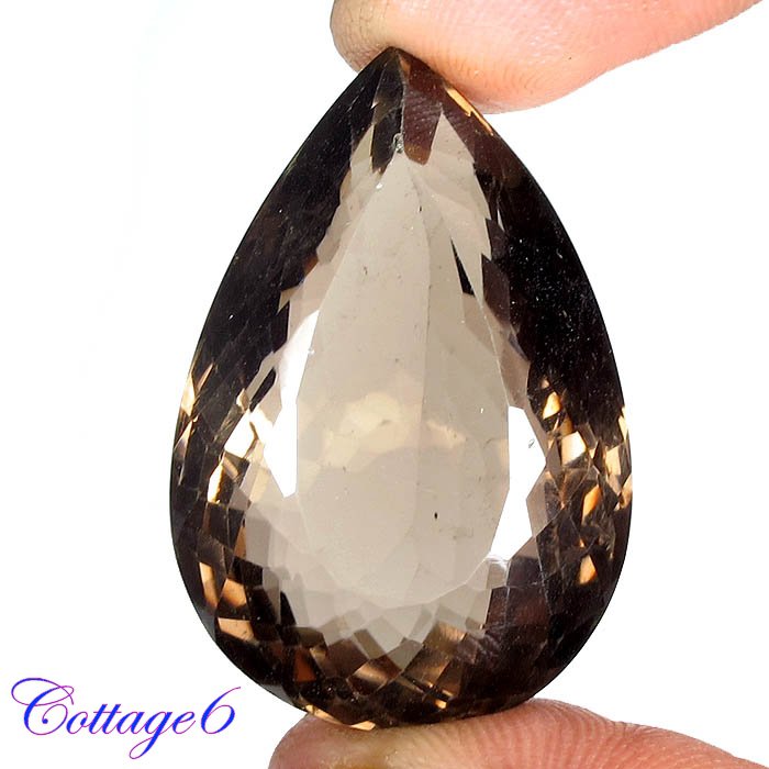 Certified 85.31Cts. NATURAL SMOKY QUARTZ CUT GEMSTONE C6-35