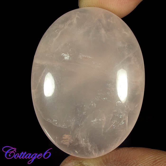 Certified 82.74Cts. NATURAL ROSE QUARTZ CABOCHON GEMSTONE C6-420