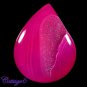Certified 53.10Cts. ONYX DRUZY AGATE GEODE PEARL SHAPE CABOCHON GEMSTONE C6-698
