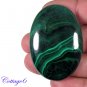Certified 145.82Cts. NATURAL GREEN MALACHITE OVAL CABOCHON GEMSTONE C6-2205
